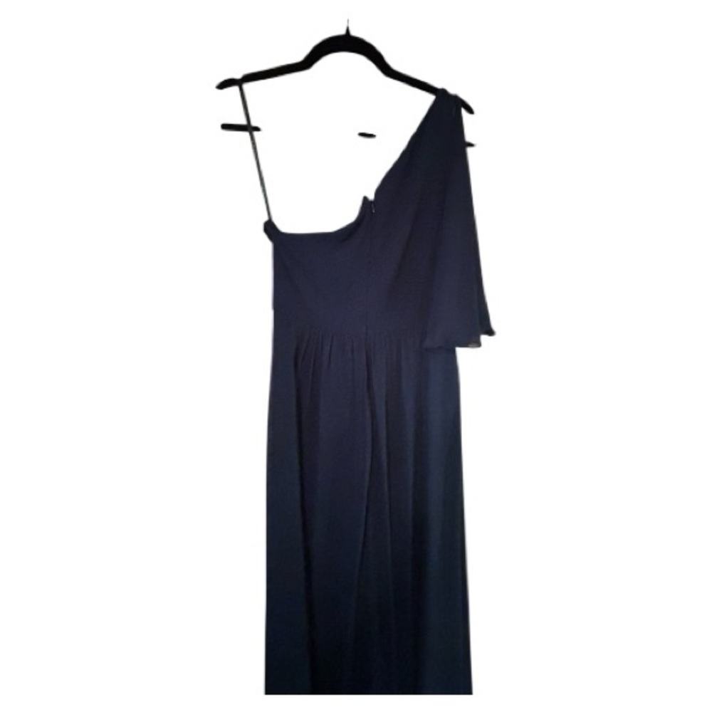 After Six Midnight Blue One-Shoulder Gown